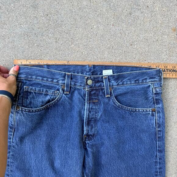Vintage Y2K Levi's 502 Super Low Button Fly Blue Jeans Jr. 32x32 (fit smaller) - Picture 7 of 14